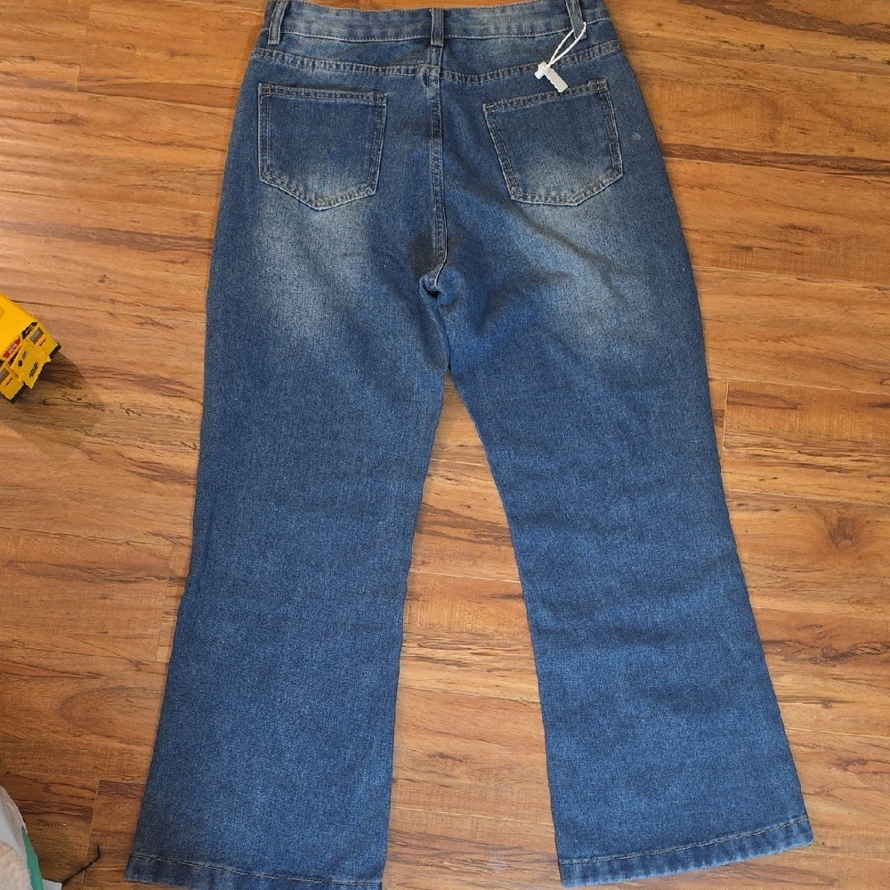 Blue Flare & Wide Leg Jeans Women's XL - Picture 4 of 4